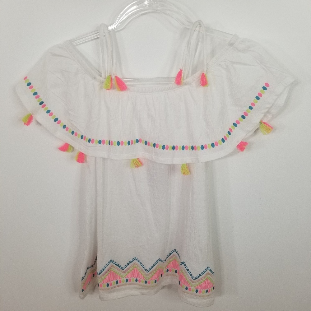 Artisan NY girls off shoulder tunic blouse NWT